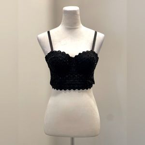 Windsor lace crop top